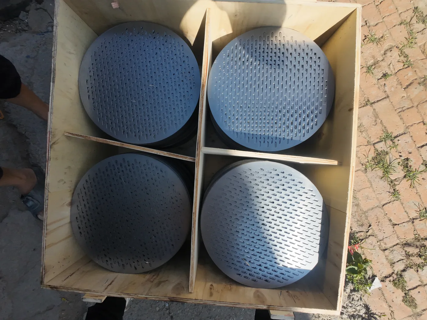 Anping Hand in Hand wire mesh and perforated metal factory complete aerial overview drone view