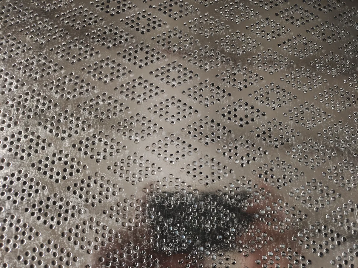 Round hole perforated metal sheet - ventilation, filtration, machine guard