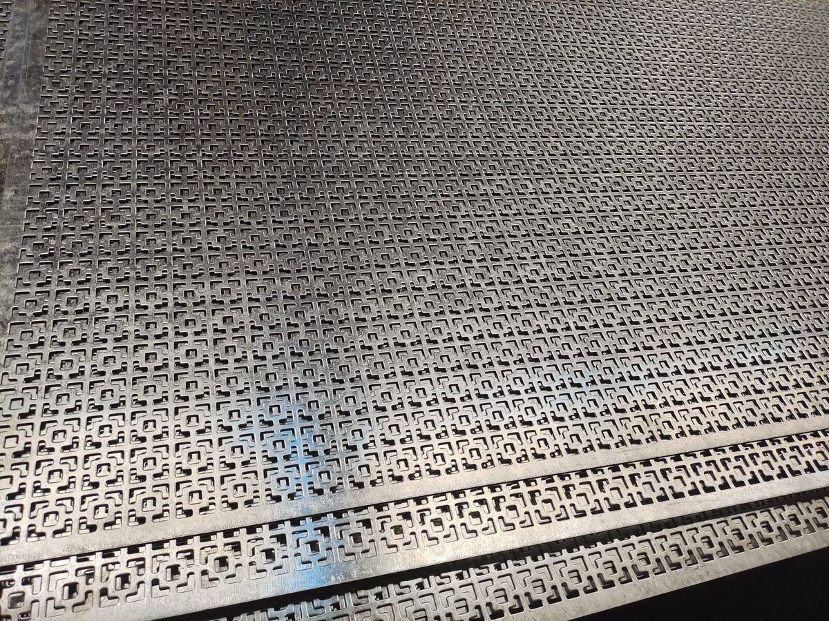 Square hole perforated metal sheet